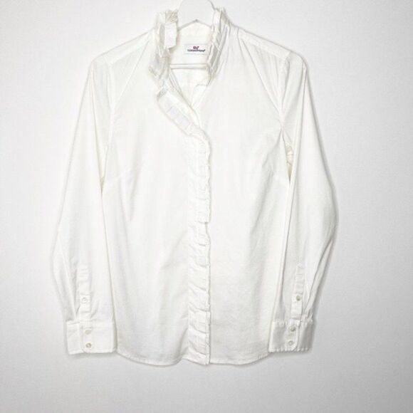 Vineyard Vines Tops - VINEYARD VINES Ruffle Pop Collar 